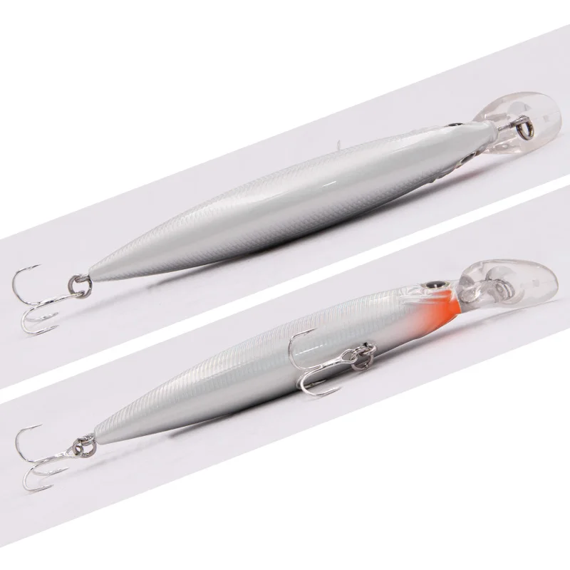 TacklePRO M20 1Pcs Black Minnow Artificial Floating Fishing Lure 100mm 15.6g Fish Lures Hard Bait Pesca Fishing Tackle 6 Colors