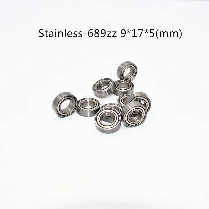 S689ZZ Stainless steel bearing 10 Pieces 9*17*5(mm) antirust metal sealed High speed Mechanical equipment parts