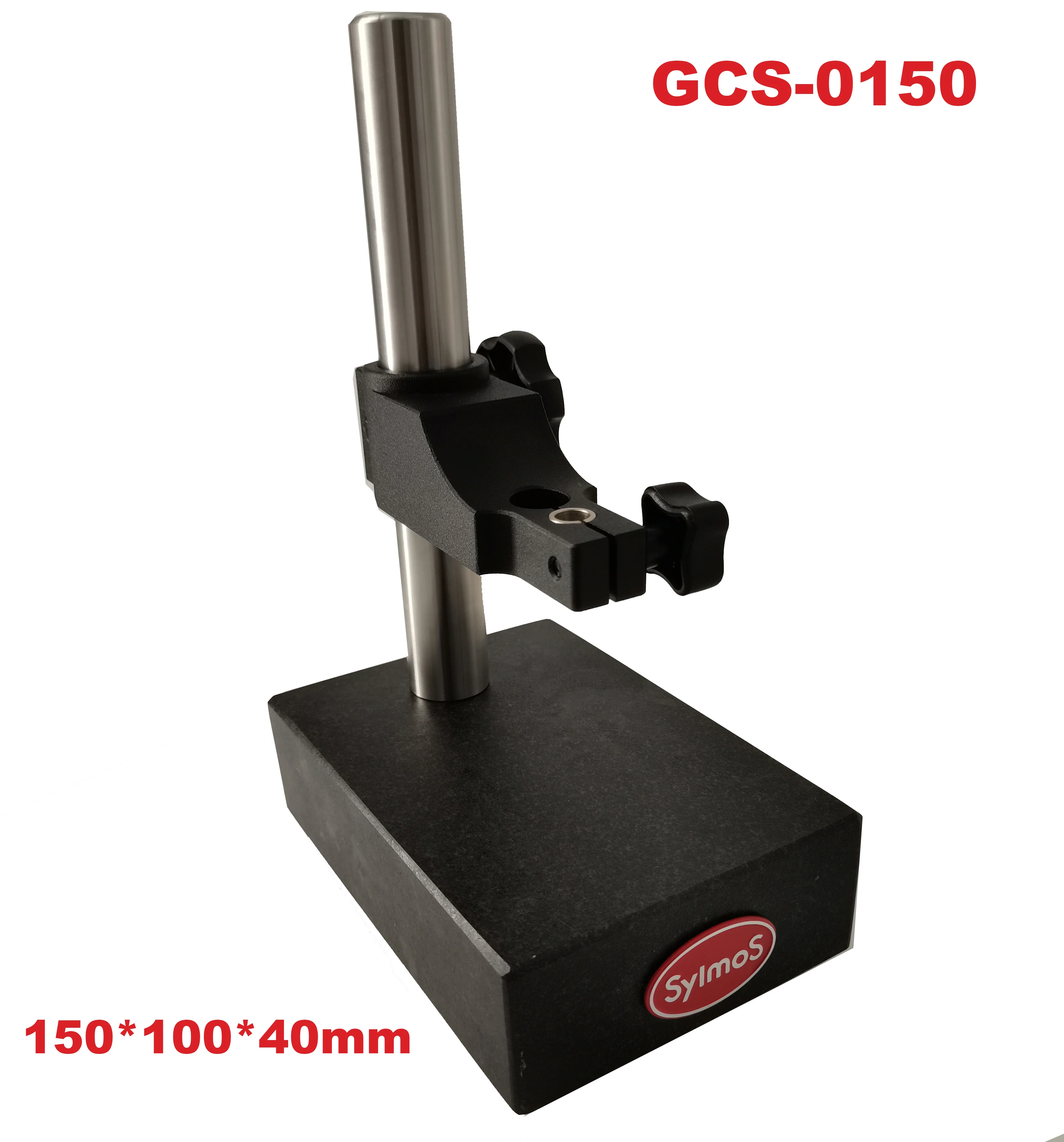 SYLMOS Natural Granite Dial Gage Stand, with fine adjustment, Dial Indicator Comparator Base,Height gauge stand,150*100*40mm