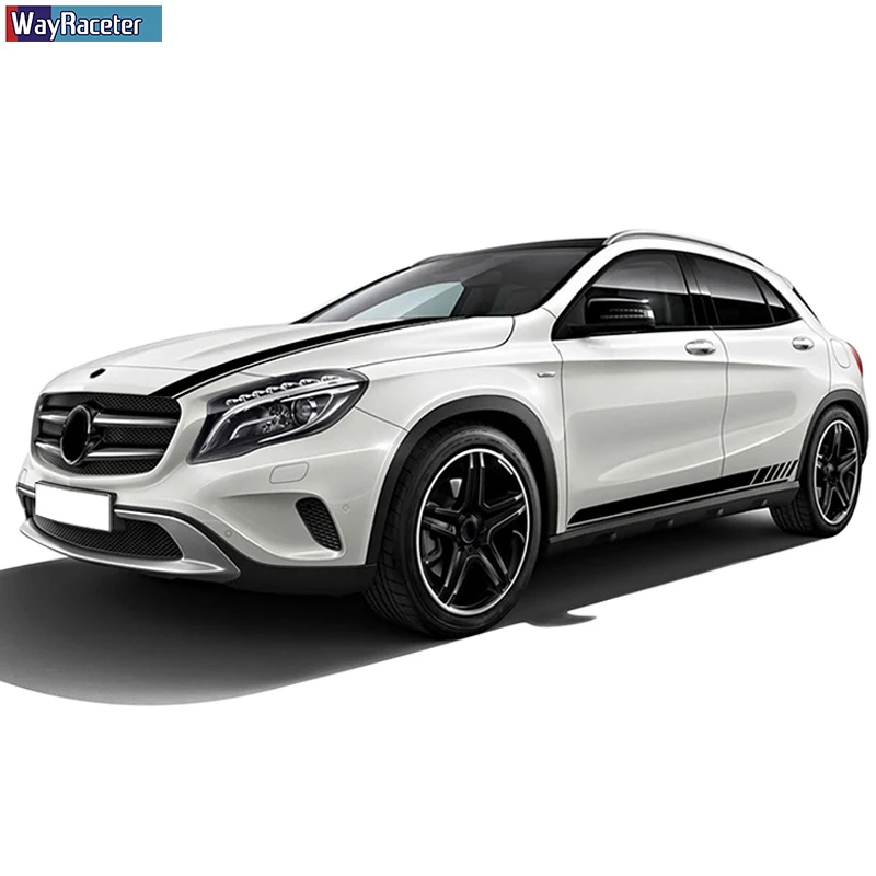 Edition 1 AMG Car Hood Decal Side Stripes Skirt Sticker For Mercedes Benz GLA Class X156 H247 GLA45 GLA200 GLA250 Accessories