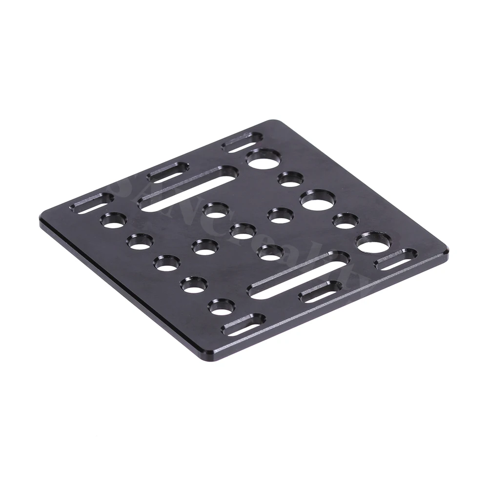 3D Printer Part Openbuilds V-Slot Gantry Plate 20mm Black Sand Blasting 65.5mmx65.5mmx3mm Without Wheel Dropshipping