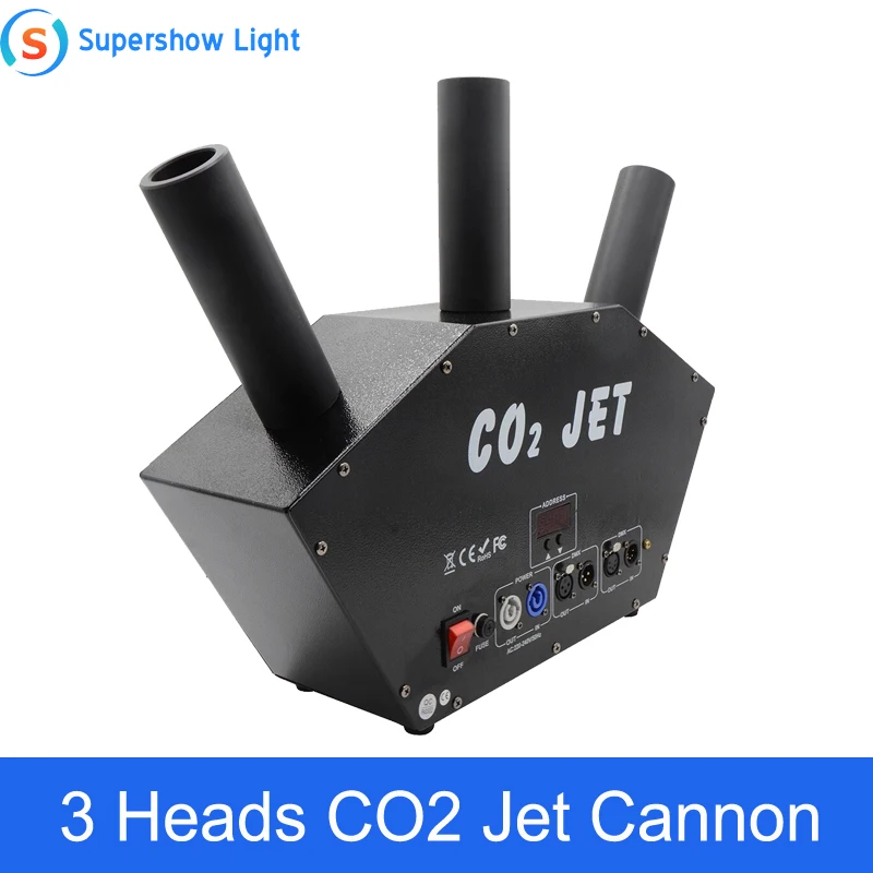 

3 Heads Co2 Jet Machine DMX Control for Disco Show Nightclub Club Stage Party Decoration