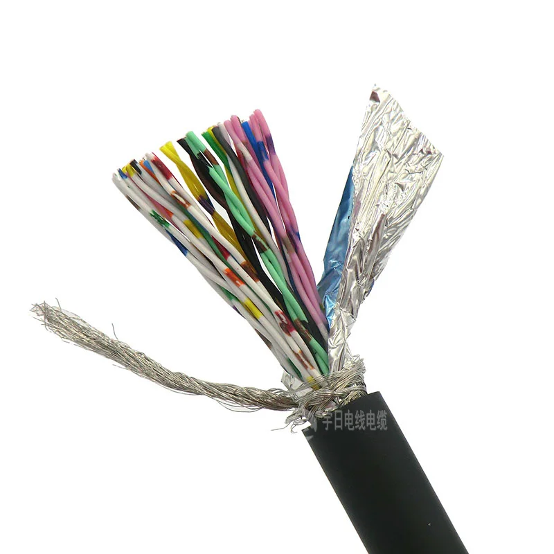 Flexible IO Control Cable 40 core 0.08mm² 28 AWG Shielded Twisted Pair Wire with Tinned Pure Oxygen Free Copper 1m