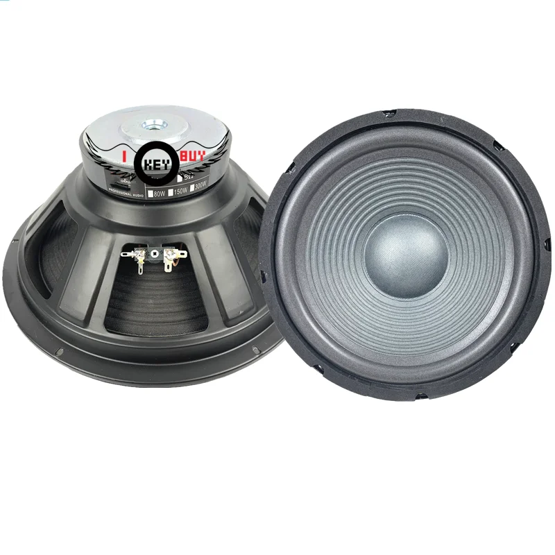 

I KEY BUY 10 Inch Woofer MAX 400W 8Ohm Steel Custom Frame Thread Paper Cone Foam Ring Edge Home KTV Music Player PA Bass Speaker