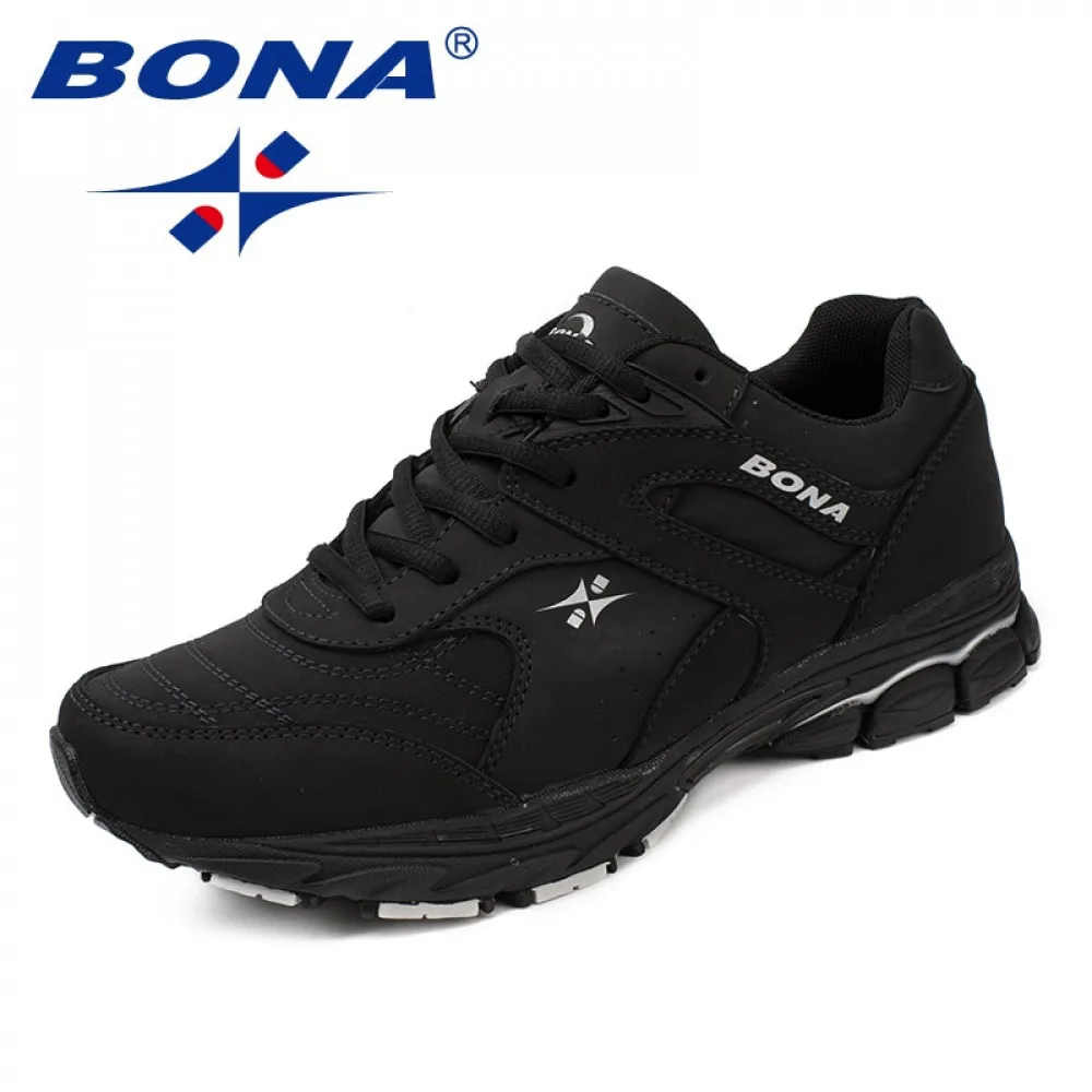 BONA yeni klasik stil erkek koşu ayakkabıları Lace Up erkek spor ayakkabı açık koşu ayakkabıları rahat ışık