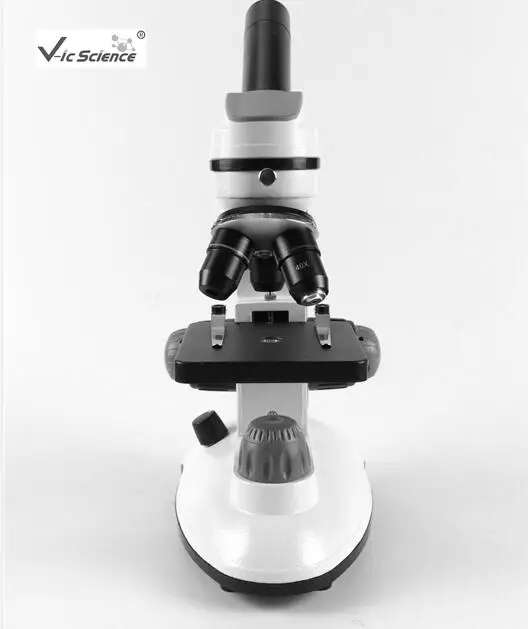 Lab upper and lower  led light source  40X-100X-400X  Educational Toy Gift Refined Biological optics Microscope for child