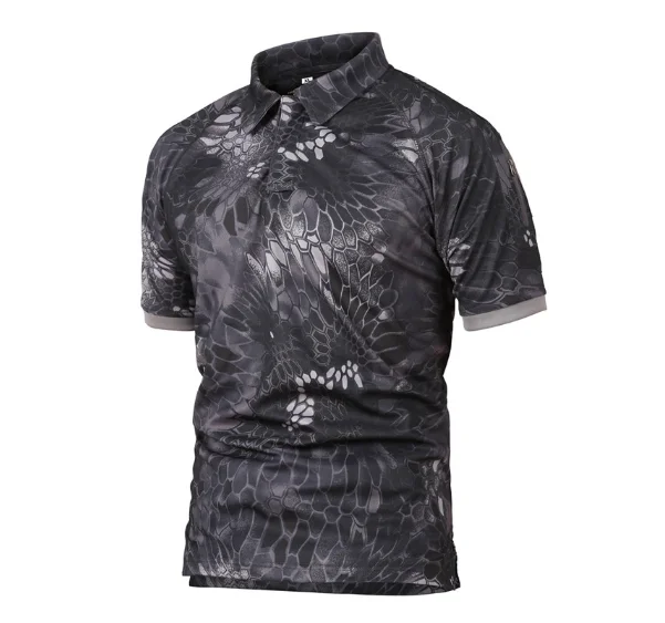 Men Summer Camo Quick Dry Tactical Polo Shirts Casual Breathable Uniform Military Polo Shirts Short Sleeve