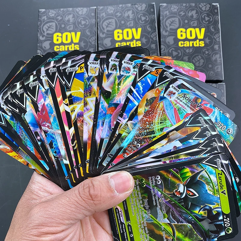 Pokemon Battle Game Cards for Children, Versão em Inglês, V, GX, EX Cards Collection, Trading, Fun Gift, Toy, 10 Pcs, 20 Pcs