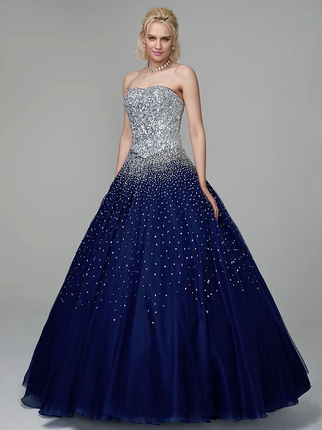 Rode Baljurk Luxe Formele Quinceanera Jurk 2024 Strapless Kralen Vloerlengte Prinses Sweet 16 Vestidos De 15 Años