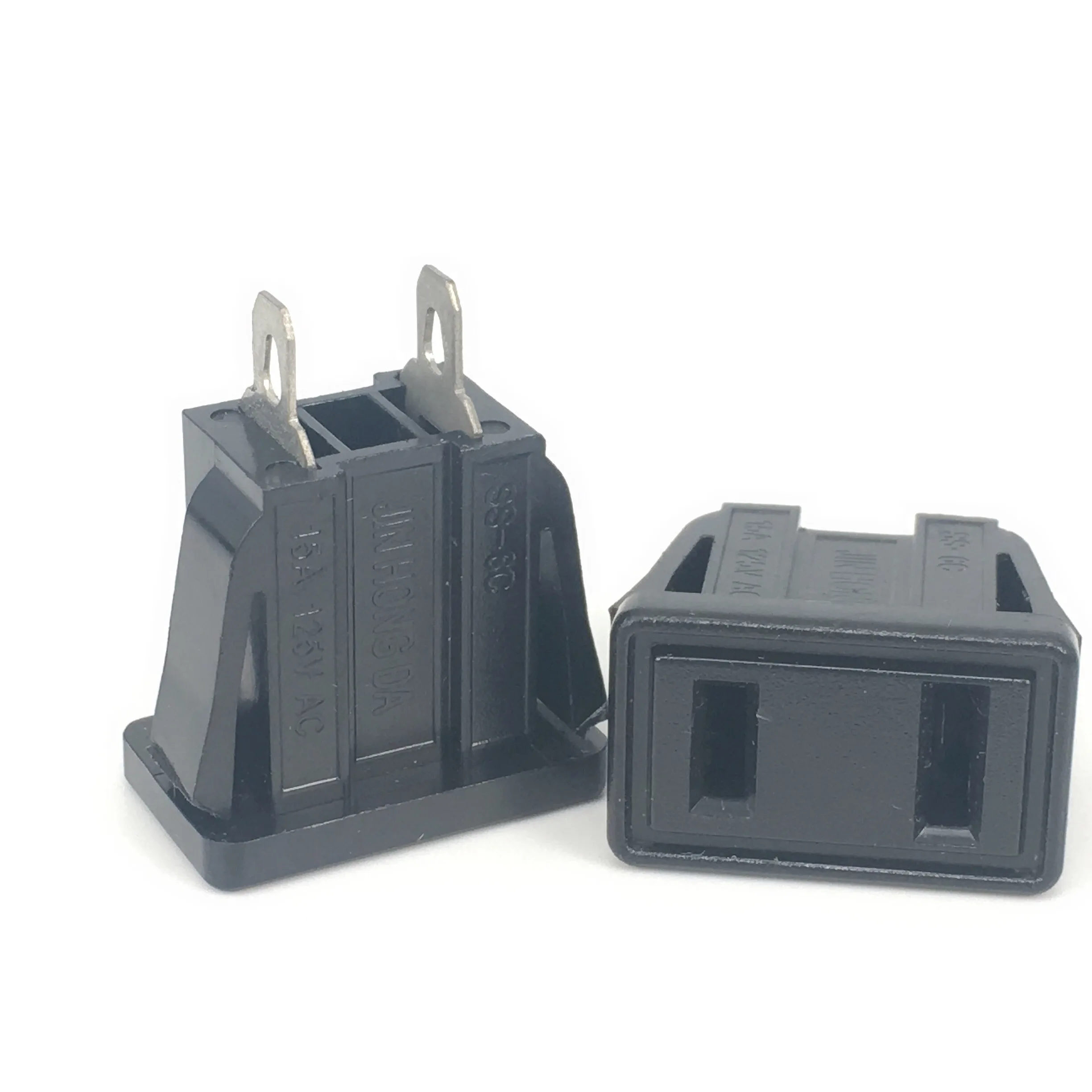 أسود CE النحاس الولايات المتحدة اليابان 2 sprong PDU UPS مخرج طاقة التيار المتردد 2p أمريكا لوحة كهربائية وعاء مقبس التيار المتردد نوع A 125 فولت 15a