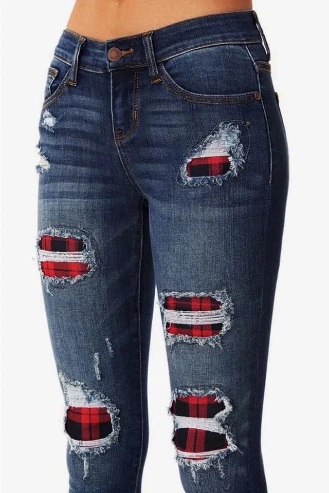 Venda imperdível calças jeans femininas rasgadas estampa de leopardo fashion stretch skinny jeans calças lápis casual de rua calças jeans hipster da moda