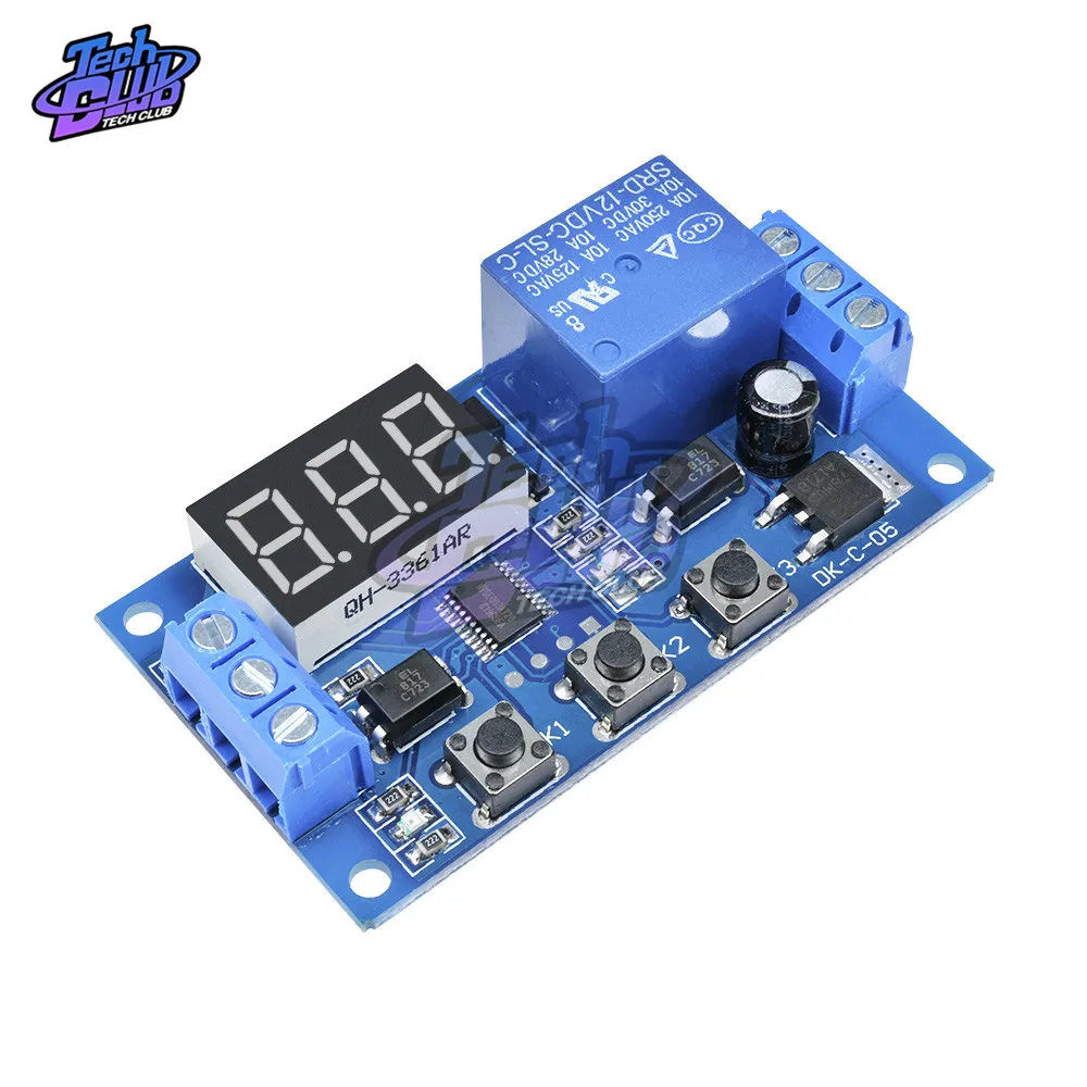 DDC-331 DC 12V Trigger Cycle Time Delay Relay LED Display digitale interruttore di controllo relè di temporizzazione regolabile