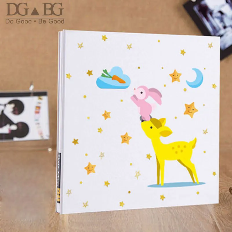 DIY Albums Customizable Christmas Gift  Photocard Book Book Wedding Photo Album Family Album Hare Deer Stars Studded The Sky