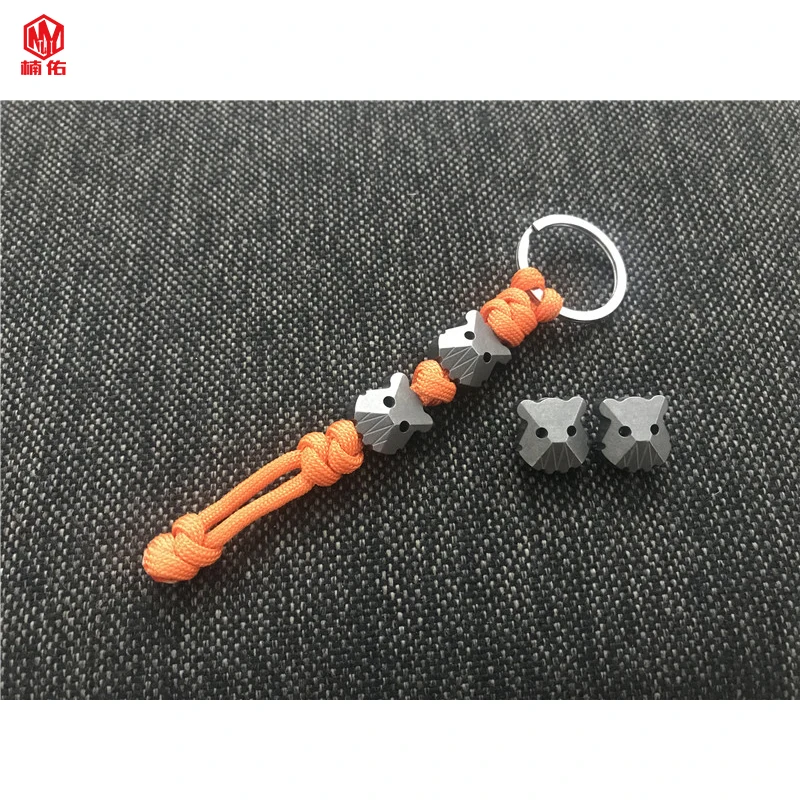 Outdoor Camping Equipment Accessories Titanium Alloy Zombie EDC Bear Knife Beads DIY Creative Survival Landing Paracord Beads