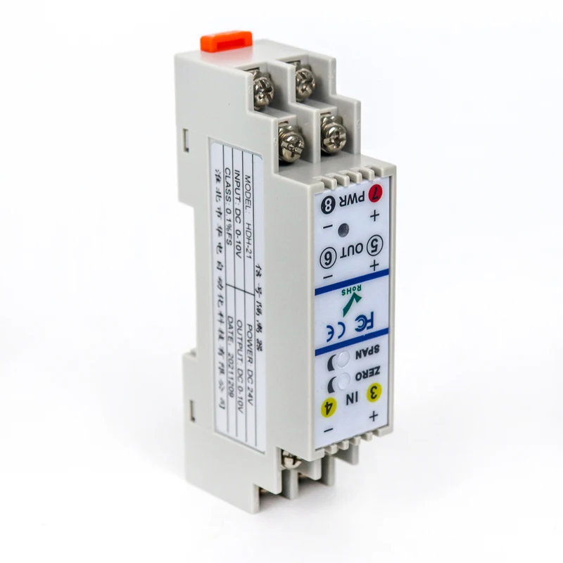 HDH-21 4 20ma signal splitter 010v isolator 4 to 20 ma 075mv to 420ma signal converter 010v analog input module