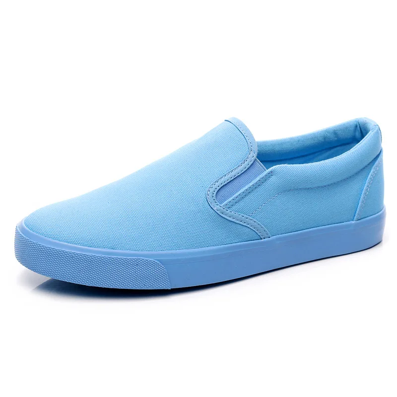 New  Korean canvas shoes men\'s slip-on shoes Spring Autumn Blue breathable casual shoes trend student sports shoes