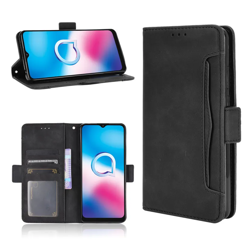 Suitable for Alcatel 3X 2020 leather wallet protective sleeve 3X 2019 multi-card luxury non-slip shockproof mobile phone case