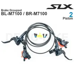 SHIMANO SLX M7100 Hydraulic Brake Groupset BL-M7100 Lever  2 piston Brakes BR-M7100 for MTB Bike Original parts