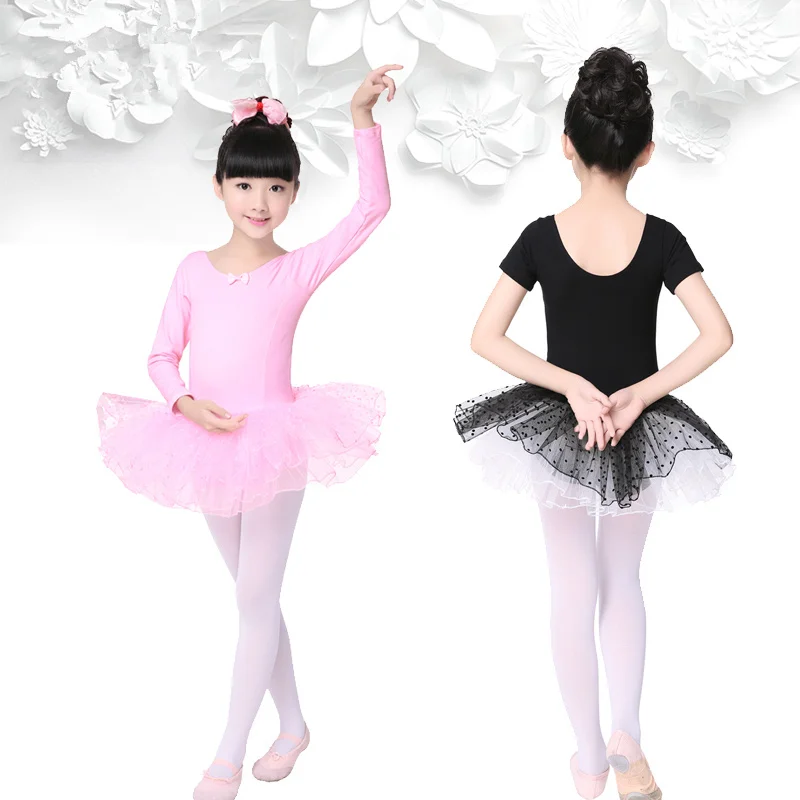 หญิงบัลเล่ต์ Tutu ชุดเด็กยิมนาสติก Tulle กระโปรง Leotards สีชมพูสีดำ Swan Lake เครื่องแต่งกายบัลเล่ต์ Dot Tutus