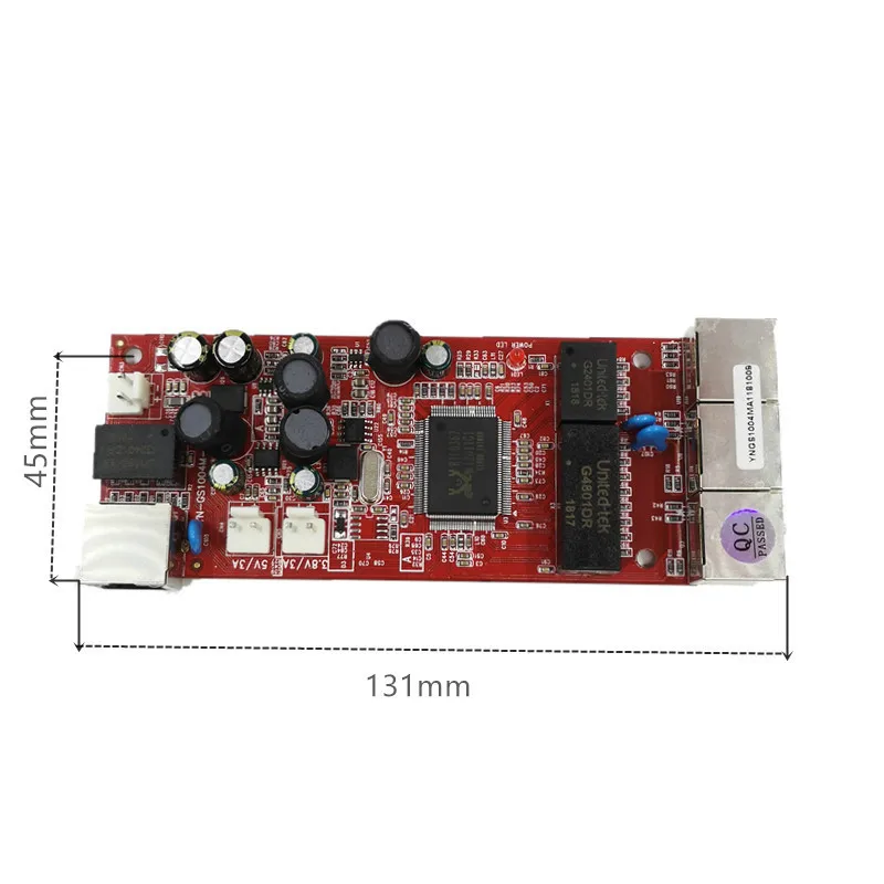 스위치 모듈 4 포트 10/100/1000 mbps Un 관리 이더넷 스위치 RJ45 포트 관리되지 않는 상업용 이더넷 스위치