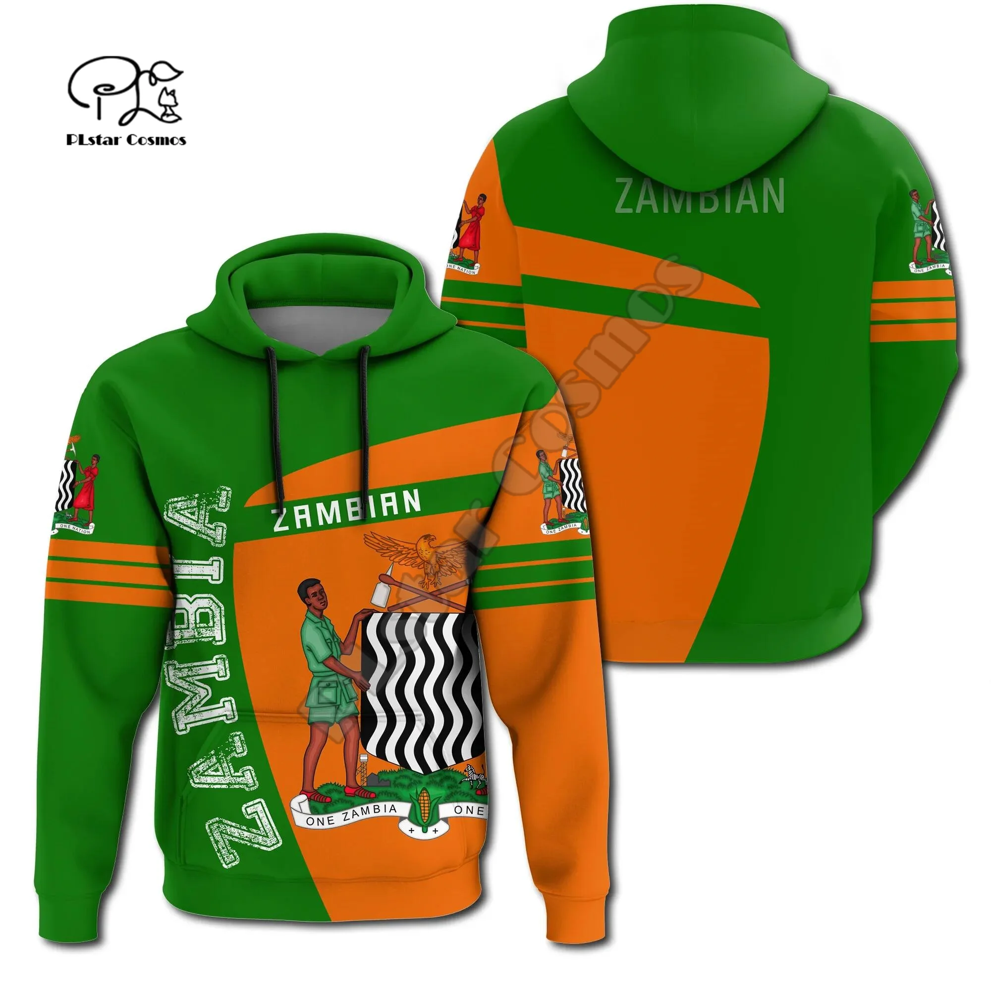 

PLstar Cosmos Newest Africa Zambia Country Flag Tribe Culture Tattoo Pullover 3DPrint Men/Women Harajuku Autumn Funny Hoodies A1