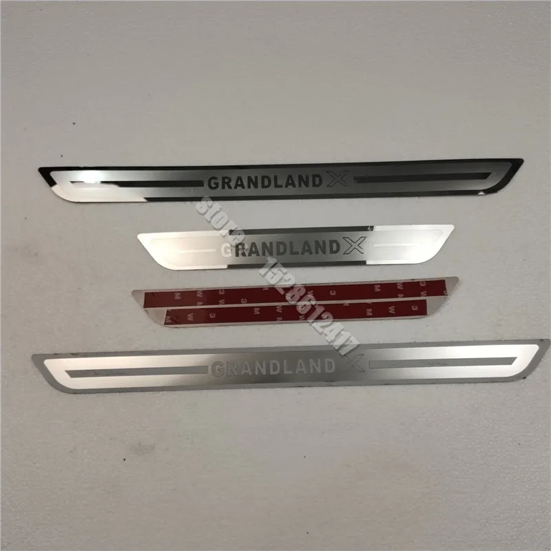 for  Vauxhall Opel Grandland X Car styling Stainless Steel Door Sill Scuff Plate Guards Threshold Pedal Styling Trim