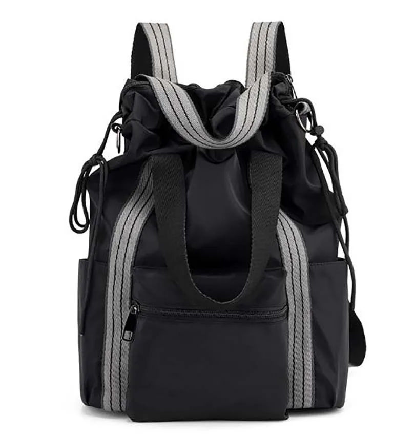 Ladies Backpack Bag Large Capacity Nylon Solid Color Shoulder Bag for Casual Everyday Office School Outing Travel