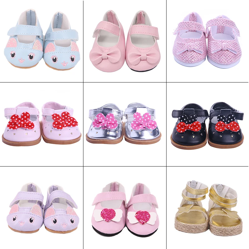 7 CM Cute Doll Canvas Shoes For 18 Inch &43CM Doll &New Born Baby&Reborn Dolls Generation Birthday Girl's Toy Gifts