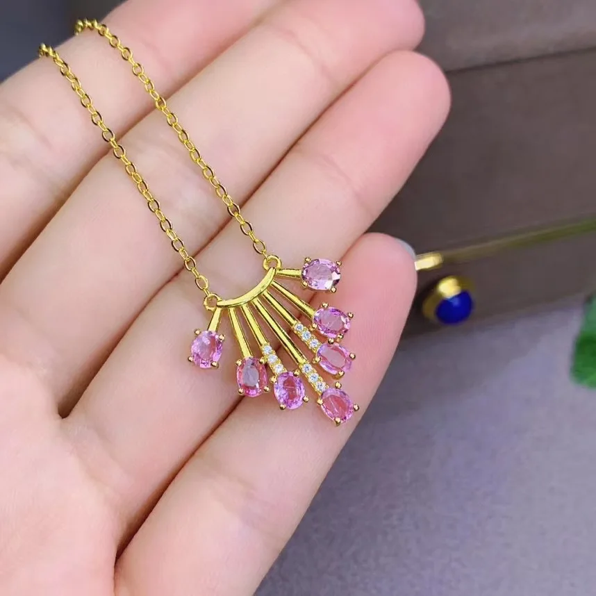 الخطوبة أفضل هدية قلادة الياقوت الطبيعي والحقيقي شحن مجاني 925 الفضة الاسترليني للرجال والنساء