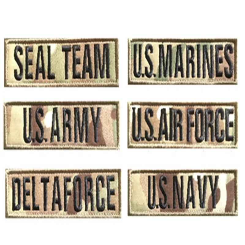 Parches del equipo del sello de la Marina del ejército de la Fuerza Aérea de los EE. UU., apliques de insignia de brazalete táctico militar de las Marines de EE. UU.