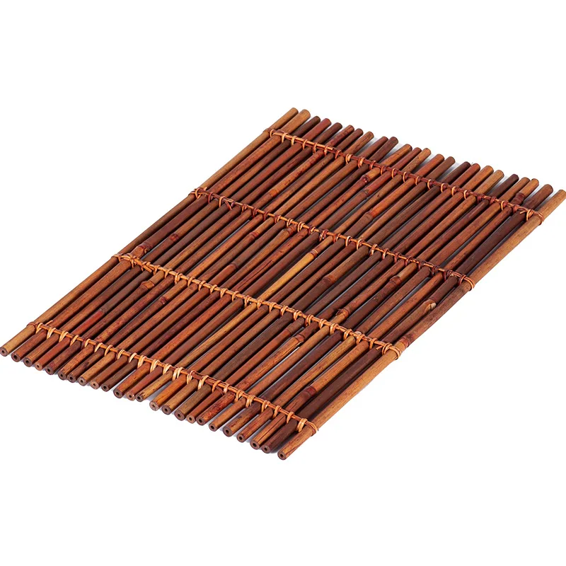 RAYUAN Bamboo Chops Pads Placemat Tea Mats Bamboo Weaving Table Placemat Pad Home Cafe Restaurant Decoration