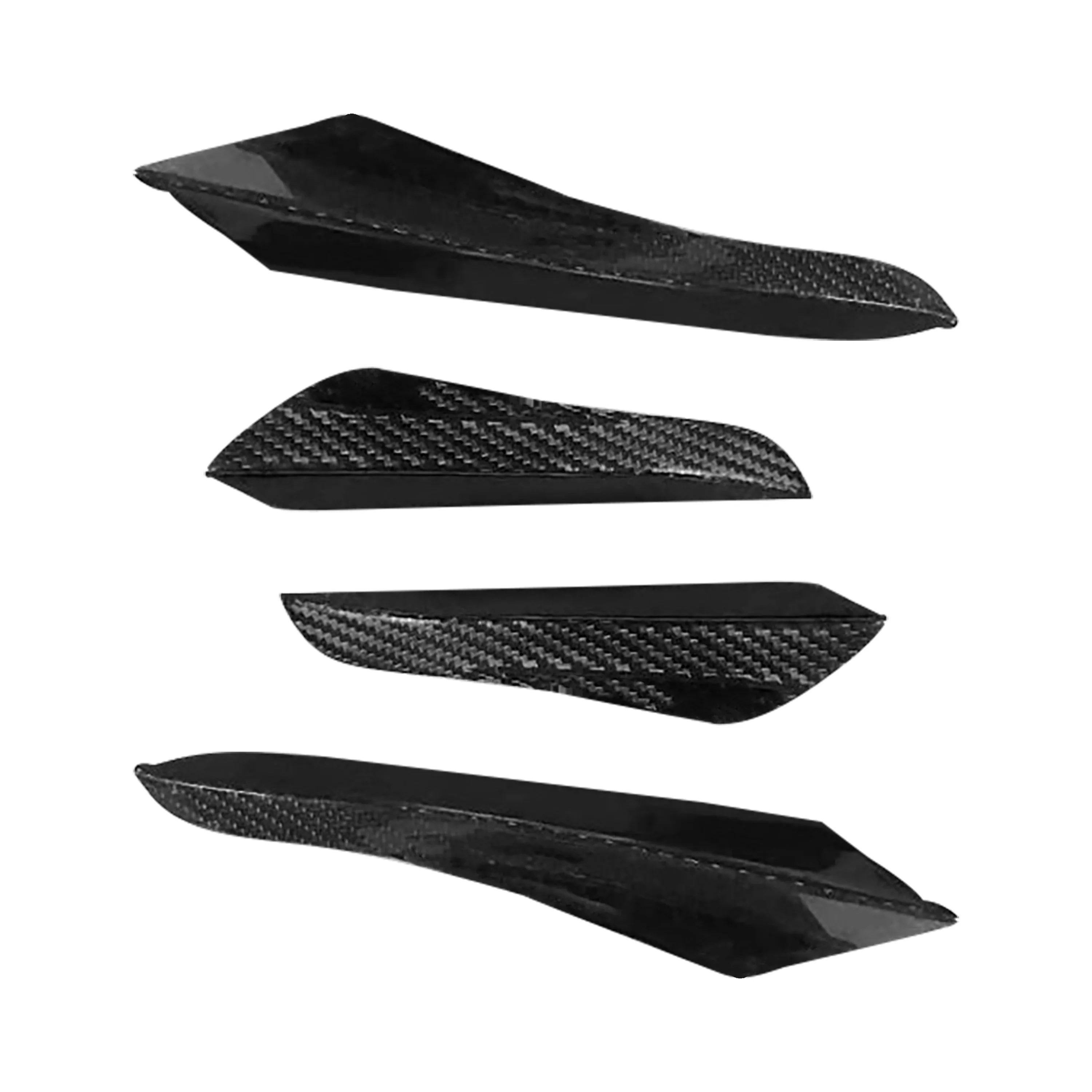 4PCS/set Car Styling Real Dry Carbon Fiber Front Bumper Lip Splitter Spoiler Air Knife Shape For BMW 3-Series G20 G28 2020-2021