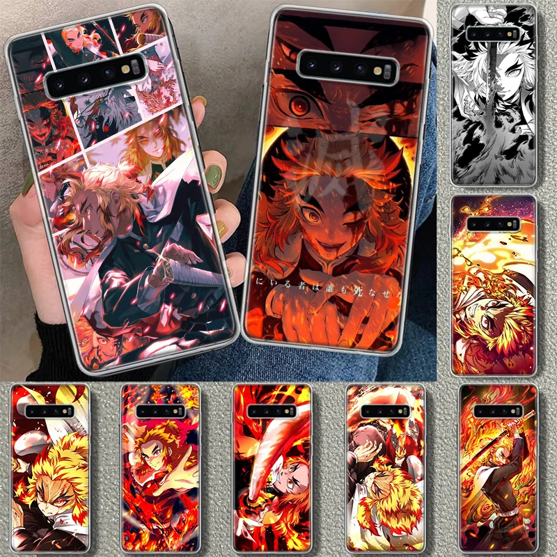 Rengoku Kyoujurou Demon Slayer Phone Case Cover for Samsung Galaxy S20 S21 FE S22 S23 S24 Ultra S10 S10E S9 S8 Plus + Art Gift