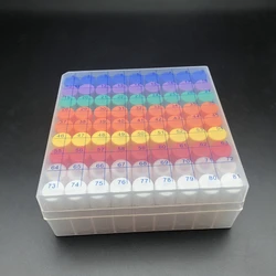 1set include one piece 81- lattice digital code Storage Box for Store Cryovial+81pieces 1.8ml plastic Refrigerating tube