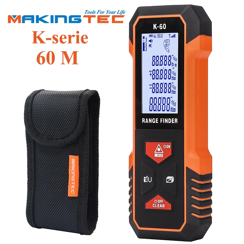 MAKINGTEC Laser Rangefinder Laser Distance Meter Laser Tape Measure Digital Measuring Tape Trena Range Finder Laser Roulette