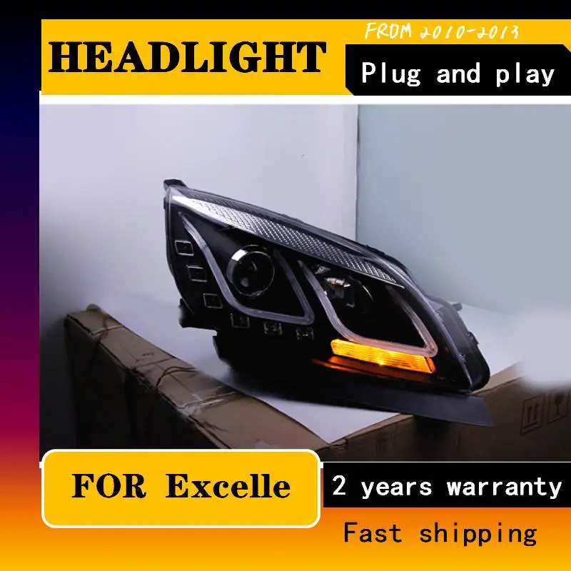 สำหรับ Buick Excelle GT ไฟหน้า2010-2013สำหรับ Excelle GT Led ไฟหน้า Led Drl โคมไฟ H7 Hid Bi-Xenon เลนส์