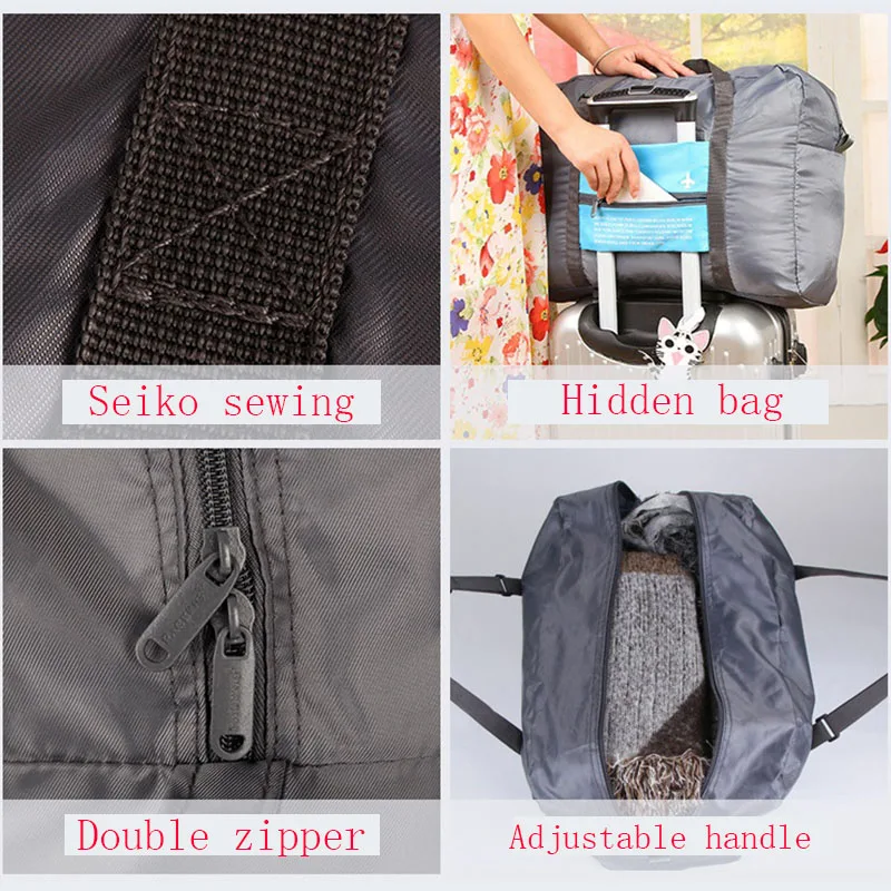 Wateproof Foldable Hand Travel Bag Unisex Suit Nylon Handbag Casual Organizer Aircraft Storage Bags Portable Small Luggage Bag