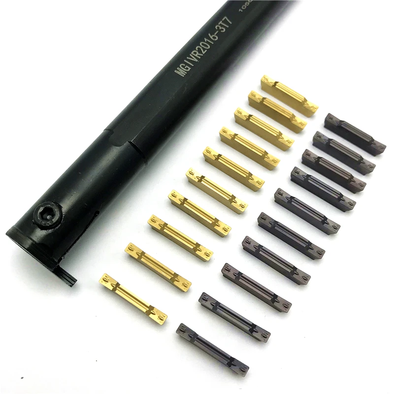 Diâmetro Interno Entalhado Porta-ferramentas Carboneto Insere Mgivr2023 Mgivr2520 Mgivr3125 Mmgn200 Mgmn300 Mgmn400 Sulcando Insere 10 Pcs