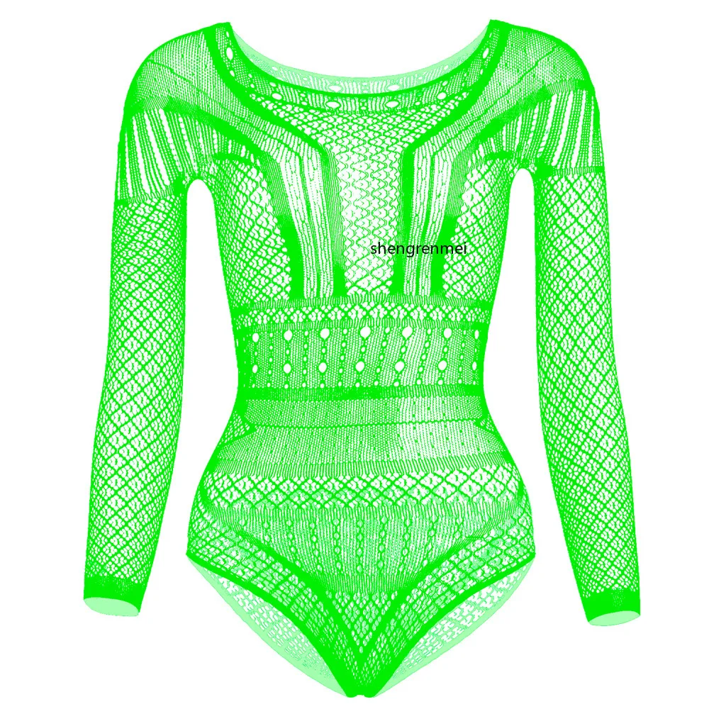 Gay Long Sleeve Lingerie Men\'s Sexy Underwear Geometry Breathable Fishnet Bodysuit Sissy Teddies New Exotic Apparel Dropshipping