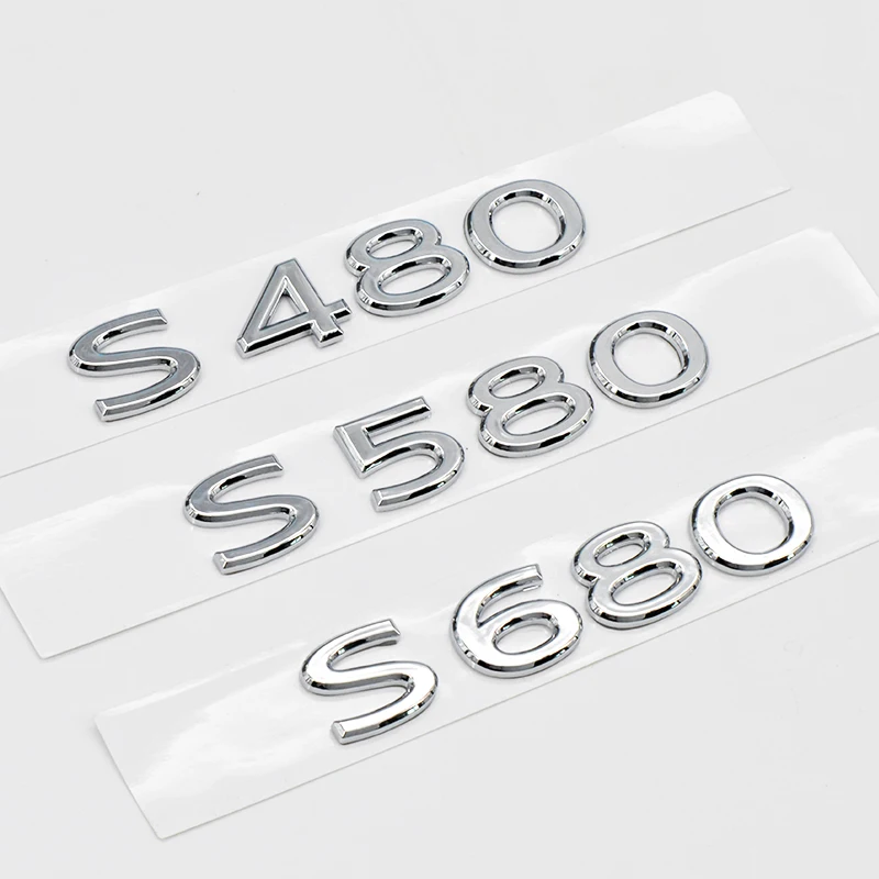3d ABS буквы, цифры, эмблема S480 S580 S680 GLS480 GLS600, Стайлинг автомобиля, значок багажника, логотип, наклейка для Maybach Chrome