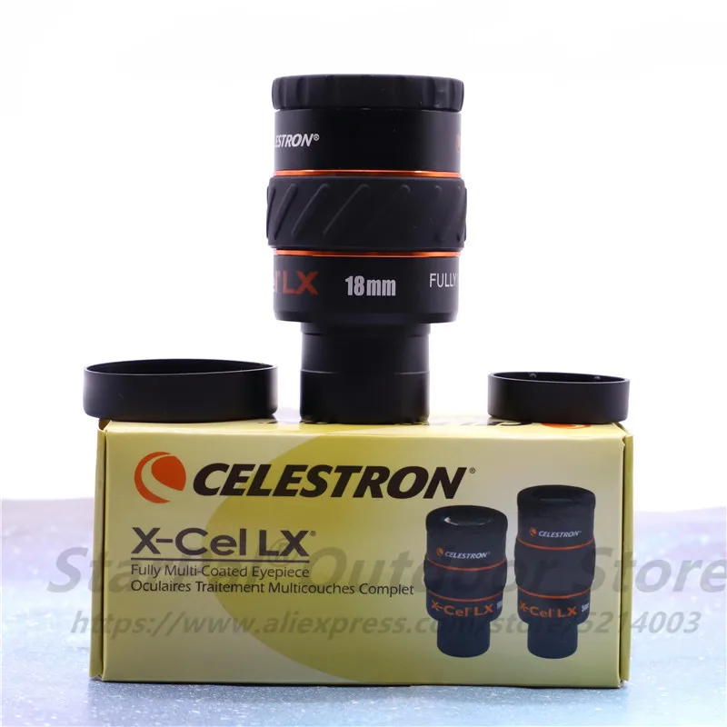 سيليسترون X-CEL LX 2.3 / 5/7/9/12/18 / 25 مللي متر 2X / 3X عدسة 60 درجة زاوية واسعة تلسكوب سديم العدسة الكوكبية 1.25"