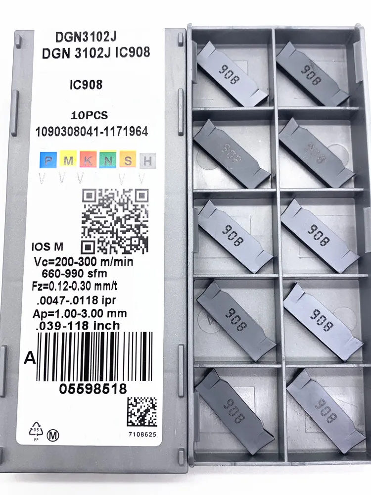 Imagem -04 - Cnc Carboneto de Inserção Entalhada Dgn 3003j 3003c para Sulco Ferramentas de Corte de Moagem Alta Qualidade Dgn3003j Dgn3003c Ic908