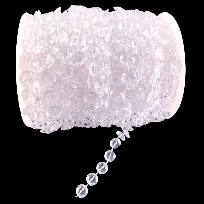 1M Plastic Beads Curtains Garland Diamond Acrylic String Bead DIY Wedding Home Hanging Party Jewelry Accessories 10mm