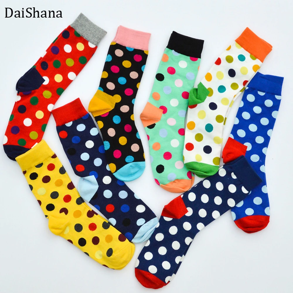 2019 moda colorido punto algodón hombre calcetines felices personalidad marca marea Harajuku Caual calcetín divertido mujeres pareja Meias Venta caliente