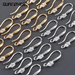 GUFEATHER M1071,jewelry accessories,pass REACH,nickel free,18k gold rhodium plated,copper,clasp hooks,jewelry making,20pcs/lot