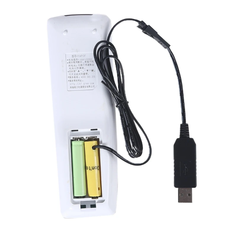 1.1m USB to 1.5V 3V 4.5V 6V AAA-4AAA Battery Eliminator Can Replace 1-4pcs 1.5V AAA Batteries for Toothbrush Lamp Toy