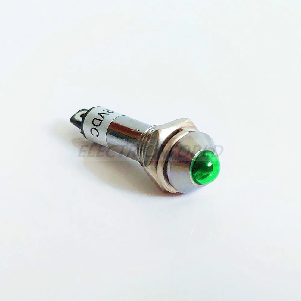 8mm metal Indicator lights waterproof Signal lamp no wire 12V 24V 220v power signal lamp LED indication mini indicator light