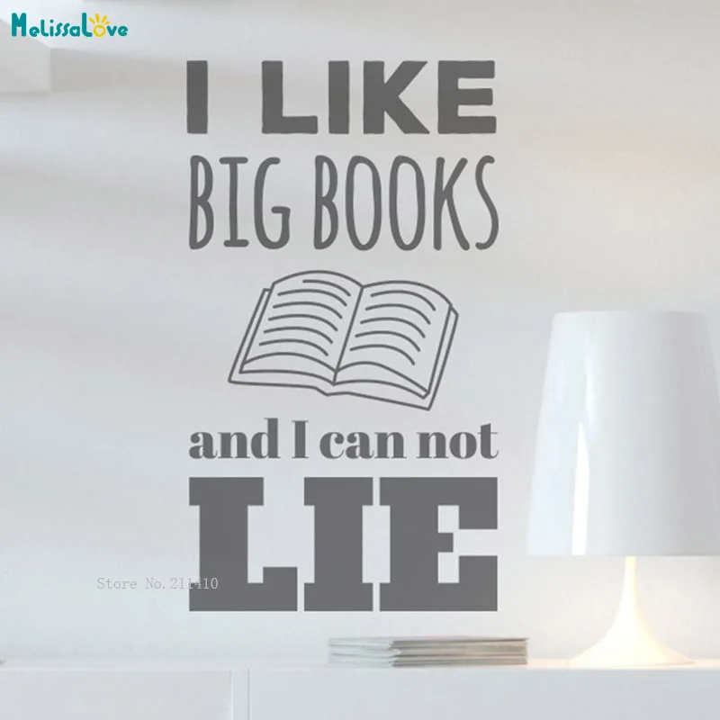 I Like Gig Books And I Can Not Lie Home Decor Living Room Art Vinyl Decal Removable New Design Words Murals YT3096