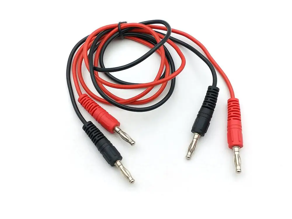 1pair 4mm Test Leads Plug to 4mm banana plug Patch Cable 80CM