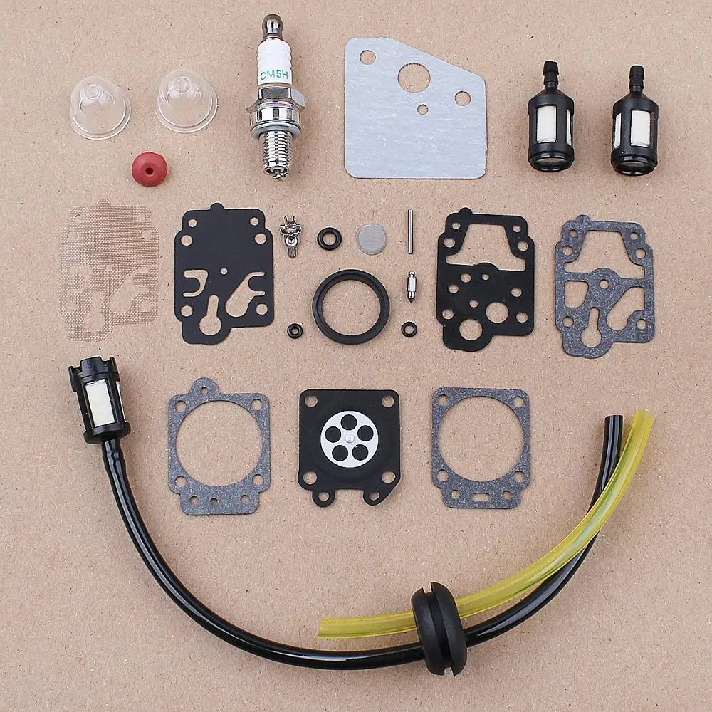 Carburetor Diaphragm Gasket Needle Repair Kit Fuel Line for Honda GX35 GX25 HHB25 HHH25 K20-WY K10-WYJ Chainsaw Parts